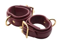 Leder Handfesseln abschliessbar Spezial weinrot