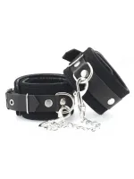 Leder Handgelenk-Fesseln Soft Velour schwarz