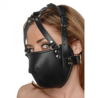 Leather Mouth Hood lockable Face Harness