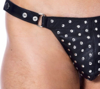 Leather Thong w. Snaps & Studs Stripper