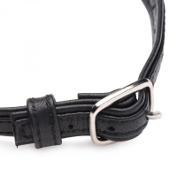 Collier en cuir avec cadenas en forme de cœur et clés, noir