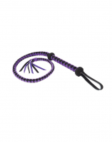 Bullwhip braided 100cm Arabian Whip purple-black