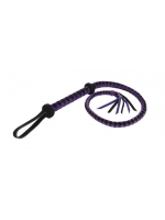 Bullwhip braided 100cm Arabian Whip purple-black
