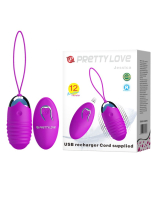 Boule damour avec télécommande Pretty Love Jessica Silicone côtelé rechargeable 12 modes de vibration de PRETTY LOVE acheter