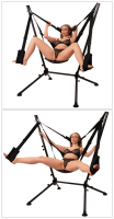 Liebesschaukel m. Standgestell free standing Sex Swing mit robuster Stahlrohrständer kein Werkzeug nötig günstig