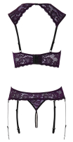 Longline Lifting Bra & Suspender Thong ouvert w. Pearls