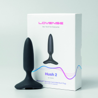 Vibromasseur anal Lovense Hush-2 interactif 25mm programmable plug silicone premium USB rechargeable pas cher