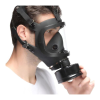 Men Army Gas Mask w. empty Filter Full Visu brand-new large Plexiglass-Front adjustable by 5 Straps buy cheap