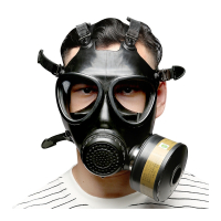 Men Army Gas Mask w. empty Filter Compet Breath brand-new with 2 large Eye-Lenses Air-Inlet @Side buy cheap