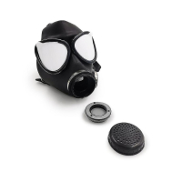 Men Army Gas Mask w. empty Filter Compet Breath brand-new Air-Inlet @Side adjustable with 6 Straps buy cheap