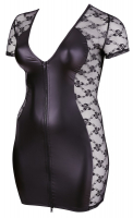Mini Dress w. Lace & Zipper large Sizes