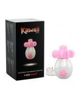 Mini Vibrator Clitoral Stimulator w. rotating Tongues Kawaii 3 pink