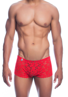 MOB Eroticwear Rose Lace Boy Short rouge