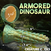 Acquista il dildo Monster con base di aspirazione in silicone Stegosaurus con punte stimolanti e texture di stimolazione estrema