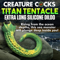 Gode Monster avec ventouse Titan Tentacle 22.5-Inch silicone extra long 50.8cm x 5.85cm de CREATURE COCKS à vendre
