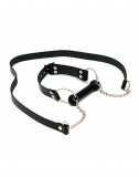 Mouth Gag Silicone Pony Bit & Leash Leather