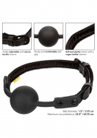 Mouth-Gag w. Silicone Ball Boundless PU-Leather