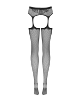 Mesh Suspender Tights w. Ornaments Obsessive S2322 decent highly elastic 3S Knitwear Rubber Waistband buy