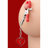 Nipple Clamps Heart Padlock adjustable