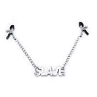 Nipple Clamps adjustable w. Lettering SLAVE