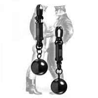 Nipple Clamps w. Ball-Weights black Tom-of-Finland