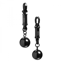Nipple Clamps w. Ball-Weights black Tom-of-Finland
