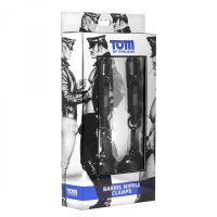 Pinces à tétons avec poids sphériques noirs Tom-of-Finland