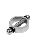Nipple Clamps Ring shaped magnetic silver