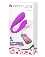 Couple Vibrator w. App Pretty Love August Silicone terproof USB rechargeable 2 strong Motors by PRETTY LOVE buy