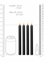 Paraffin Drip-Candles 4-Pieces 18cm black