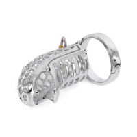 Penis Chastity Cage Snake Head 50mm Chrome