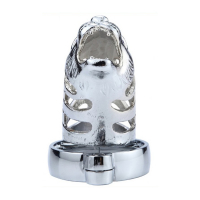 Penis Chastity Cage Tiger Head 40mm Chrome