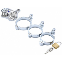 Penis Chastity Cage Tiger Head 50mm Chrome