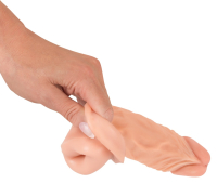 Acquista il manicotto per lallungamento del pene Nature Skin +3cm altamente elastico per un allungamento immediato di 3cm e 2cm di circonferenza