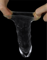Guaina di estensione del pene trasparente da 2,5 cm in TPE