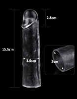 Étui pour allonger le pénis transparent 2.5cm TPE