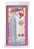 Penisdildo Crystal Jellies Ballsy Cock 7 Inch transparent