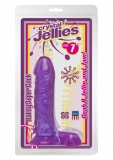 Penisdildo Crystal Jellies Ballsy Cock 7 Inch violett