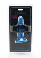 Penis-Dildo Dual-Density ToyJoy Happy Dicks 6-Inch blue