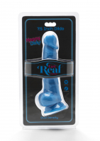 Penis-Dildo Dual-Density ToyJoy Happy Dicks 7.5-Inch Balls blue