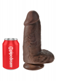 Penis Dildo extra thick King Cock Chubby 9 Inch Balls brown