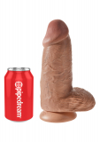 Penis Dildo extra thick King Cock Chubby 9 Inch Balls light brown
