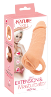 Penis Sleeve & Masturbator 2-in-1 Nature Skin 18.5cm Penis-Look w, Vagina Opening & stretchy Testicle Ring buy