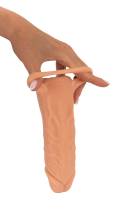 Penishülle & Masturbator 2-in-1 Nature Skin 18.5cm mit Vagina-Öffnung & Hodenriemen von NATURE SKIN kaufen