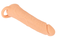 Guaina per il pene e masturbatore 2 in 1 Nature Skin 23,8 cm aspetto del pene e apertura della vagina cinghia elastica per testicoli acquistare