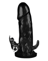 Penis Sleeve w. Clit Tickler & Vibration Brave Man 3 TPE