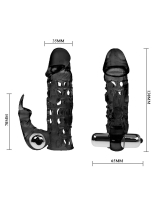 Penishülle m. Klitorisreizarm & Vibration Ultimate TPE mit Reiztextur & Kugelvibrator von CRAZY BULL günstig kaufen
