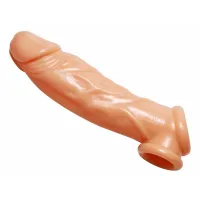 Étui à pénis réaliste avec extenseur testiculaire TPE