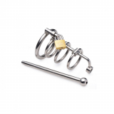 Chastity Cage w. hollow Dilator Gates-of-Hell Stainless Steel lockable