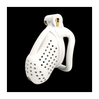 Penis-Cage w. integrated Lock Dottia ABS white